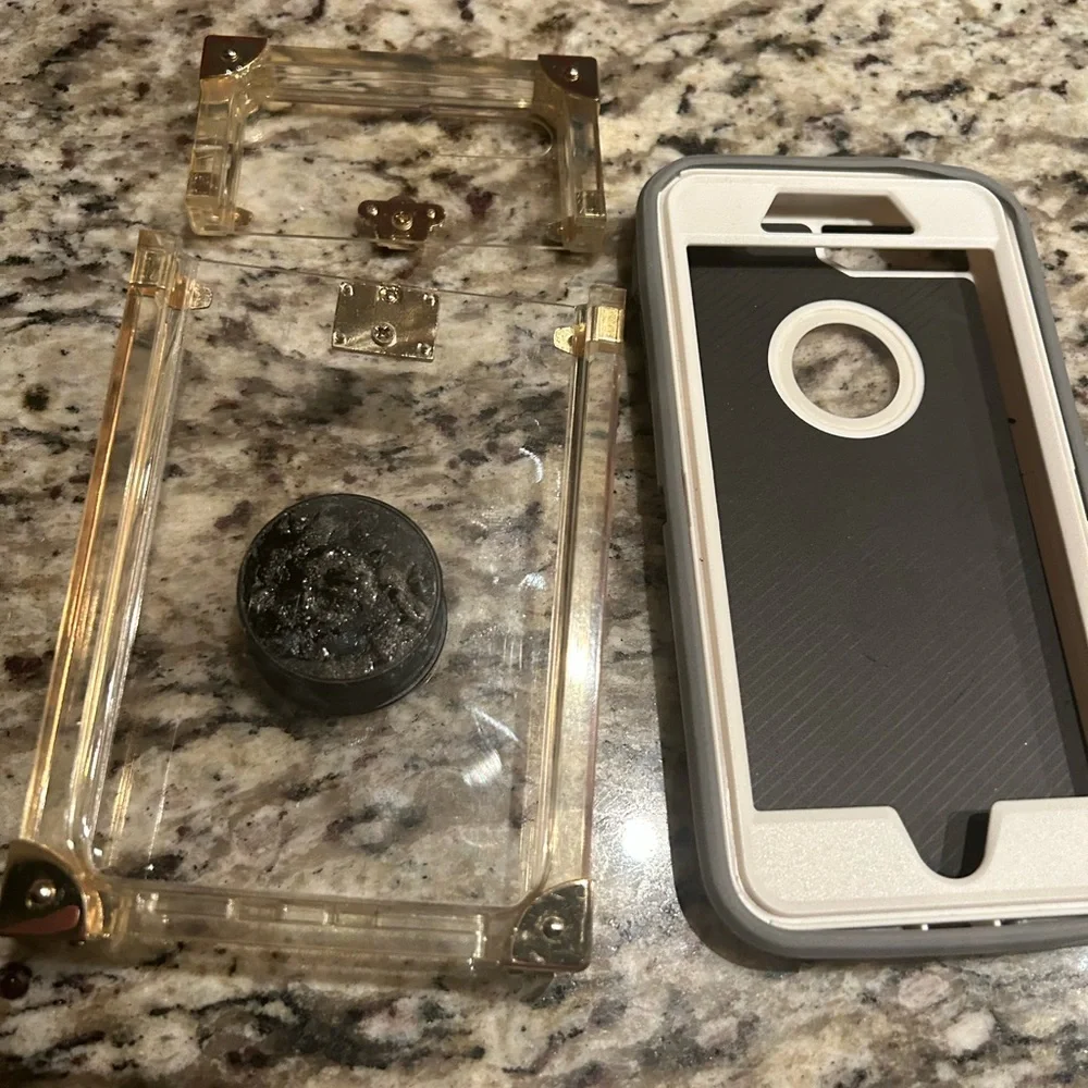 A pair of iPhone 8 Plus covers